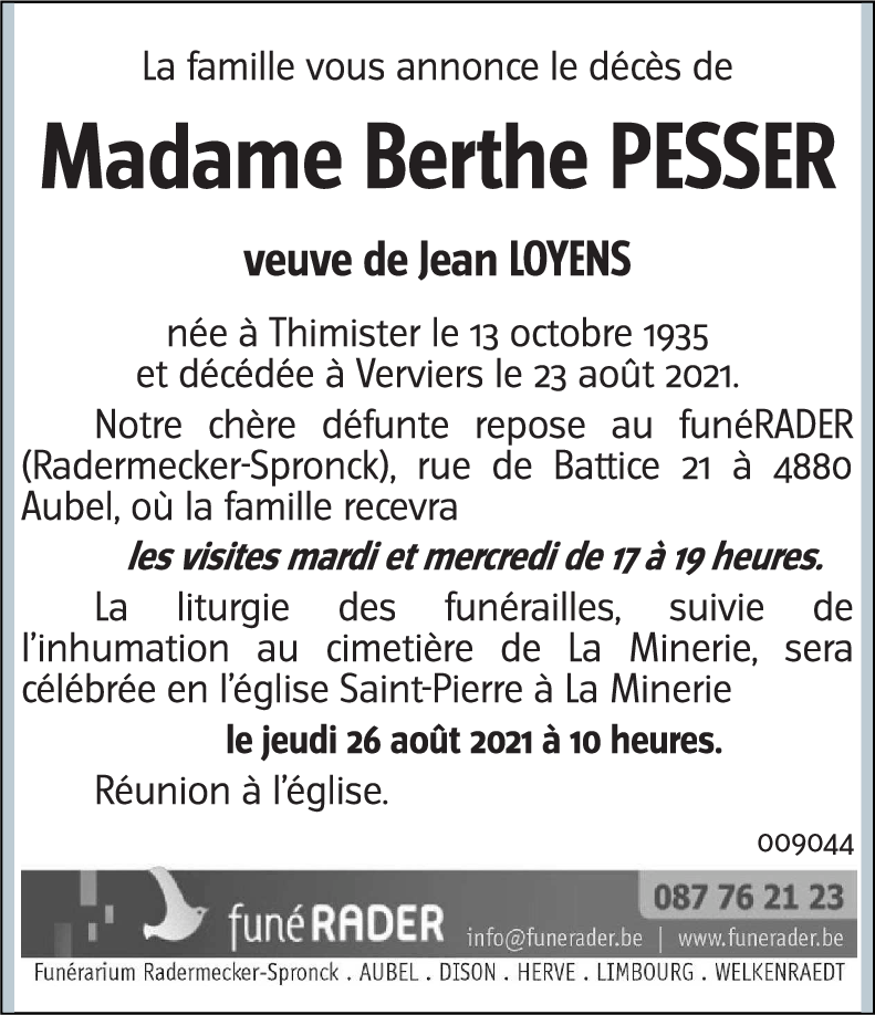 Berthe PESSER