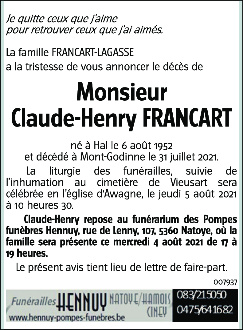 Claude-Henry FRANCART