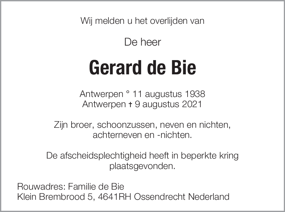 Gerard de Bie