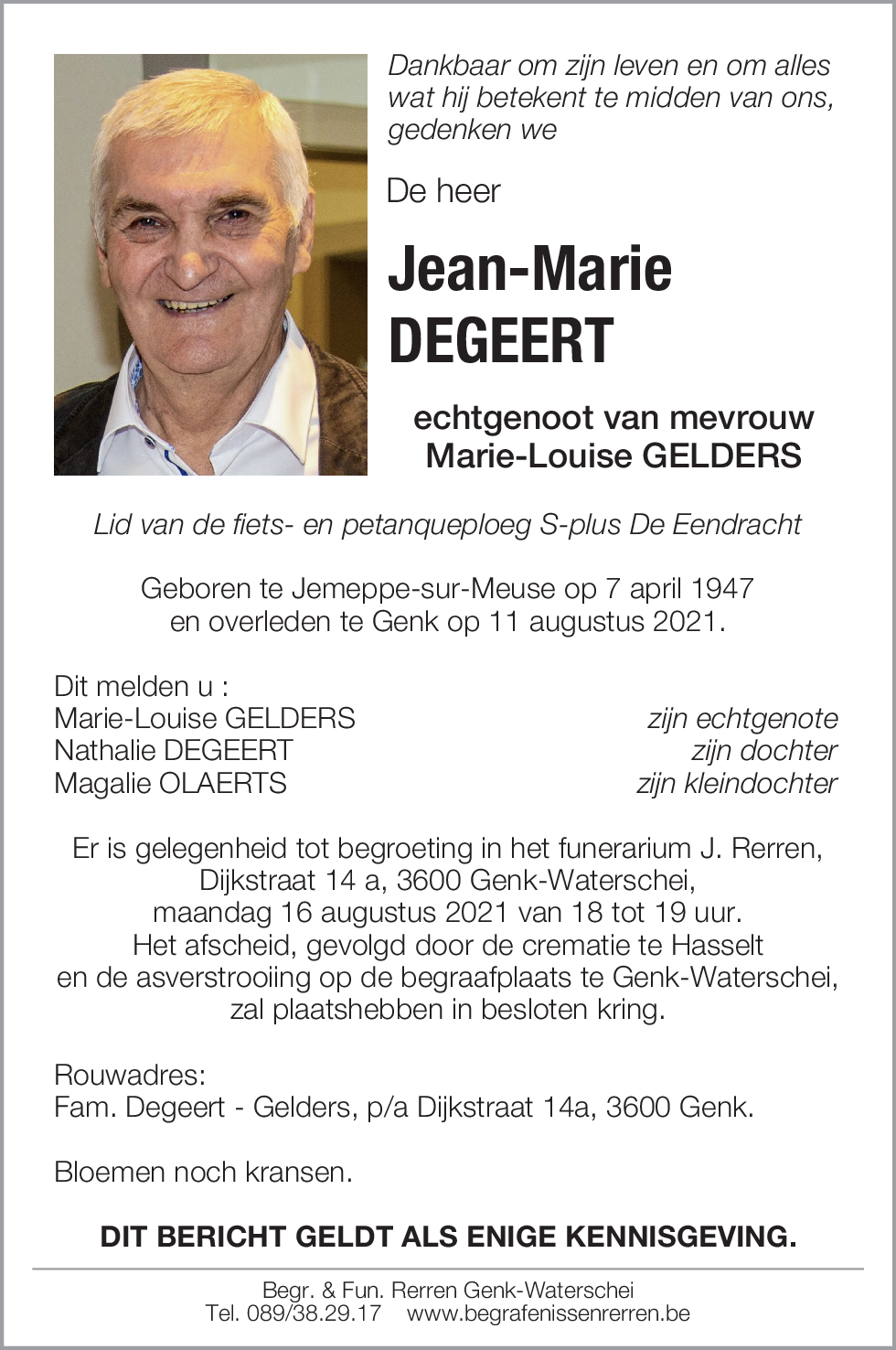 Jean-Marie DEGEERT