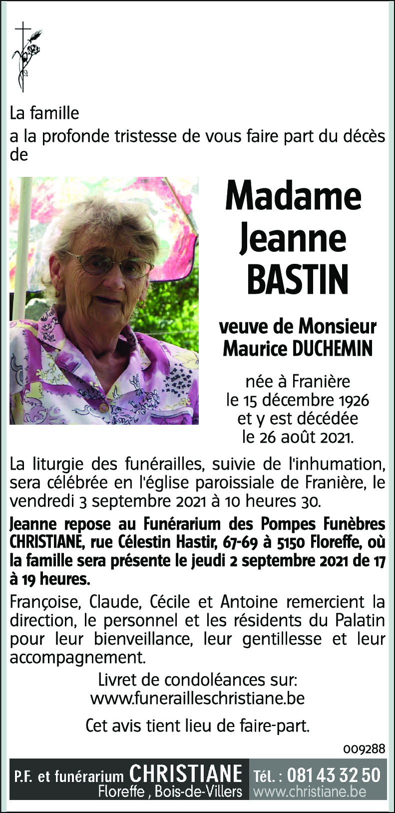 Jeanne BASTIN