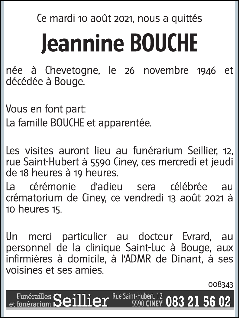 Jeannine BOUCHE