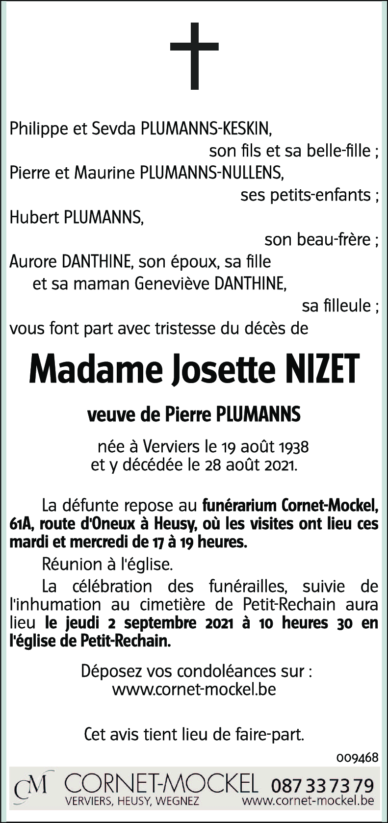 Josette PLUMANNS-NIZET