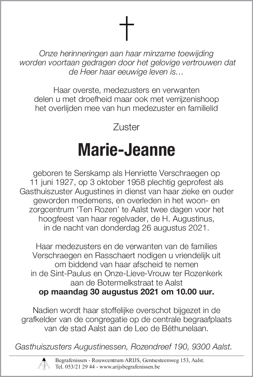 Marie-Jeanne VERSCHRAEGEN