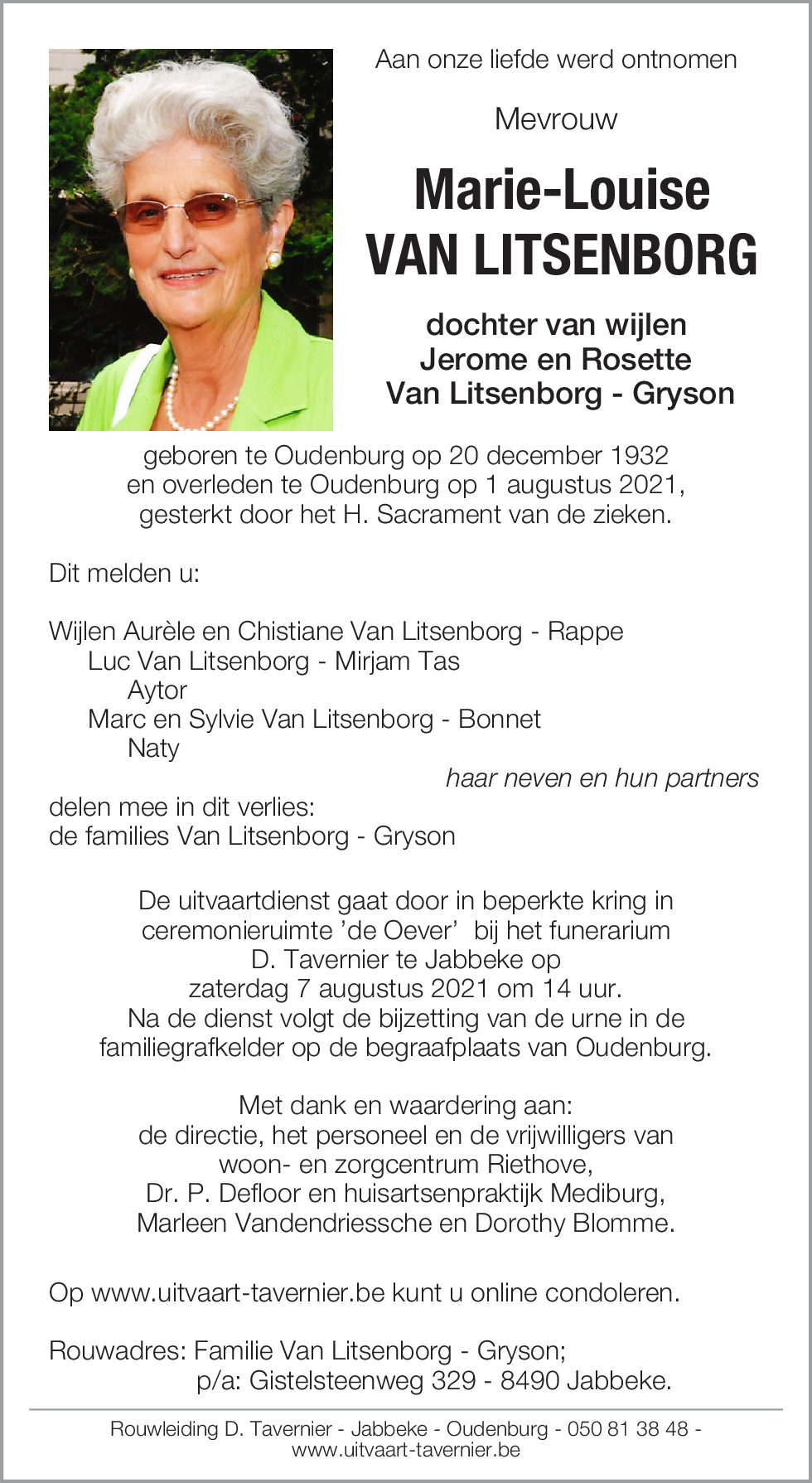 Marie-Louise Van Litsenborg