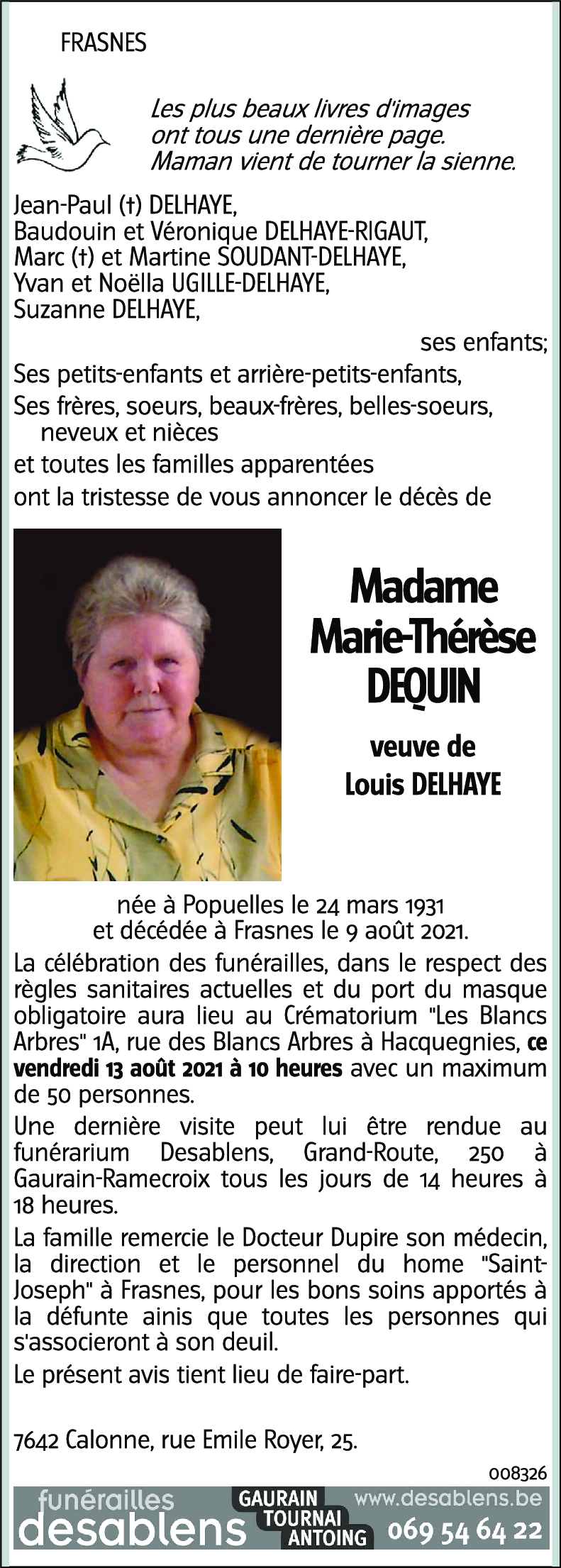 Marie-Thérèse DEQUIN