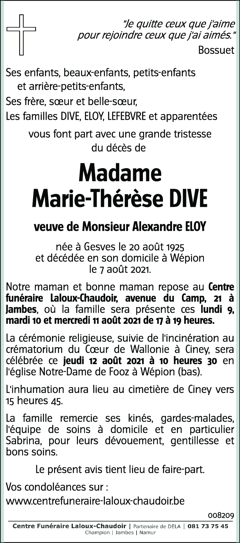 Marie Thérèse DIVE