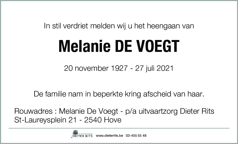 Melanie De Voegt