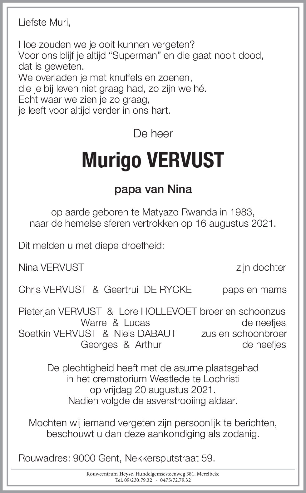 Murigo VERVUST