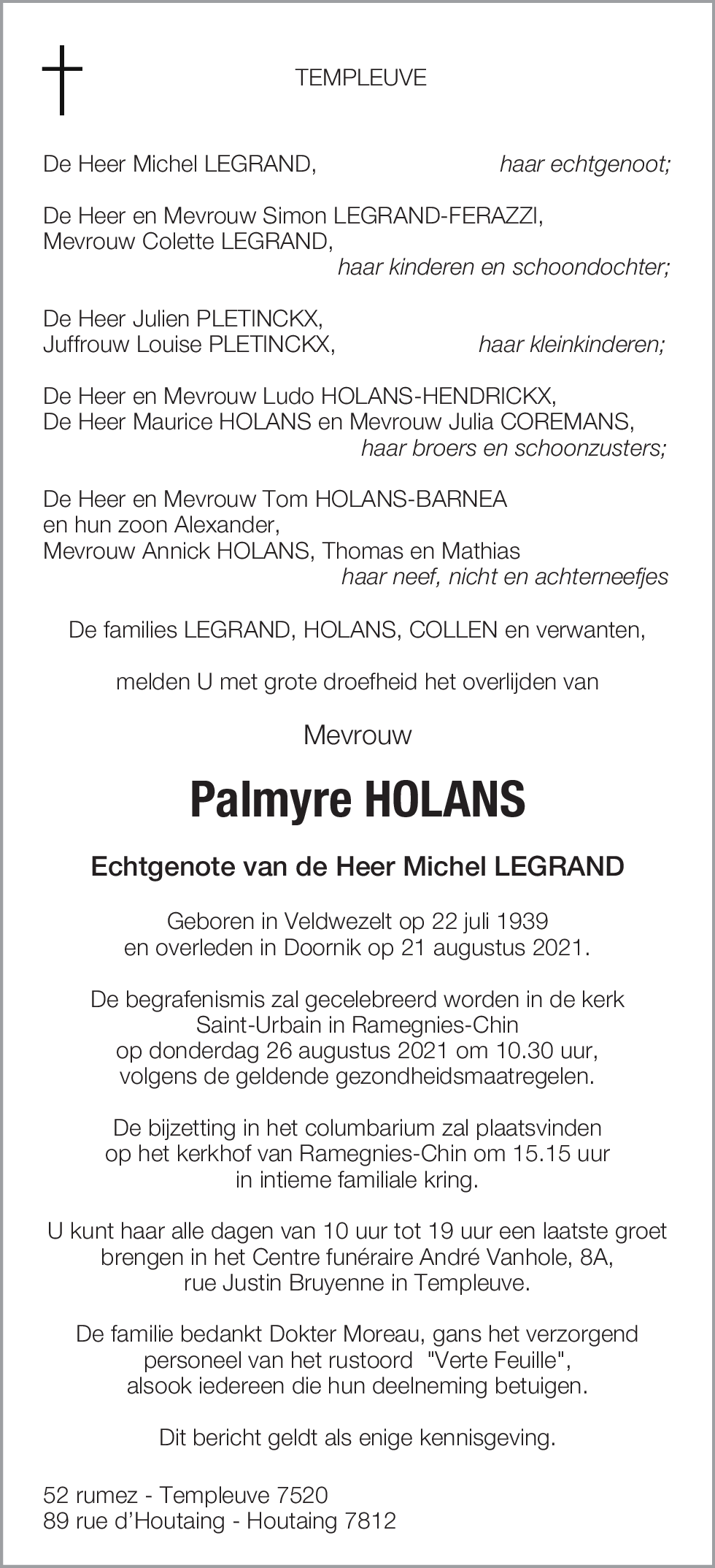 Palmyre HOLANS