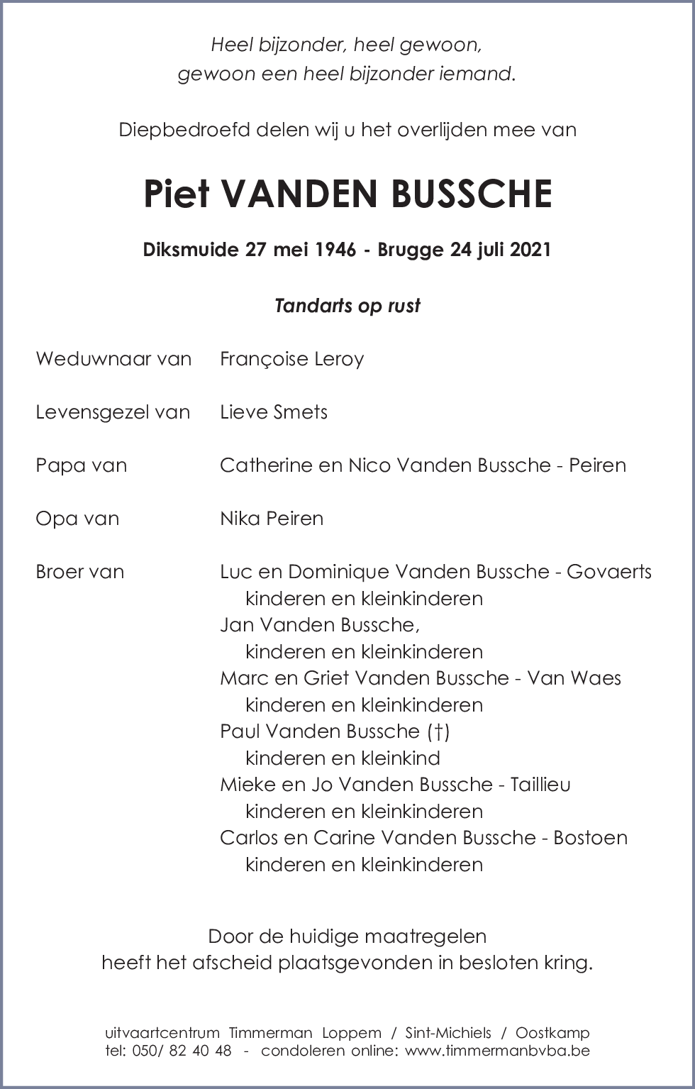 Pieter Vanden Bussche