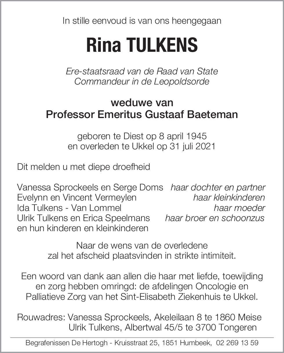 Rina Tulkens