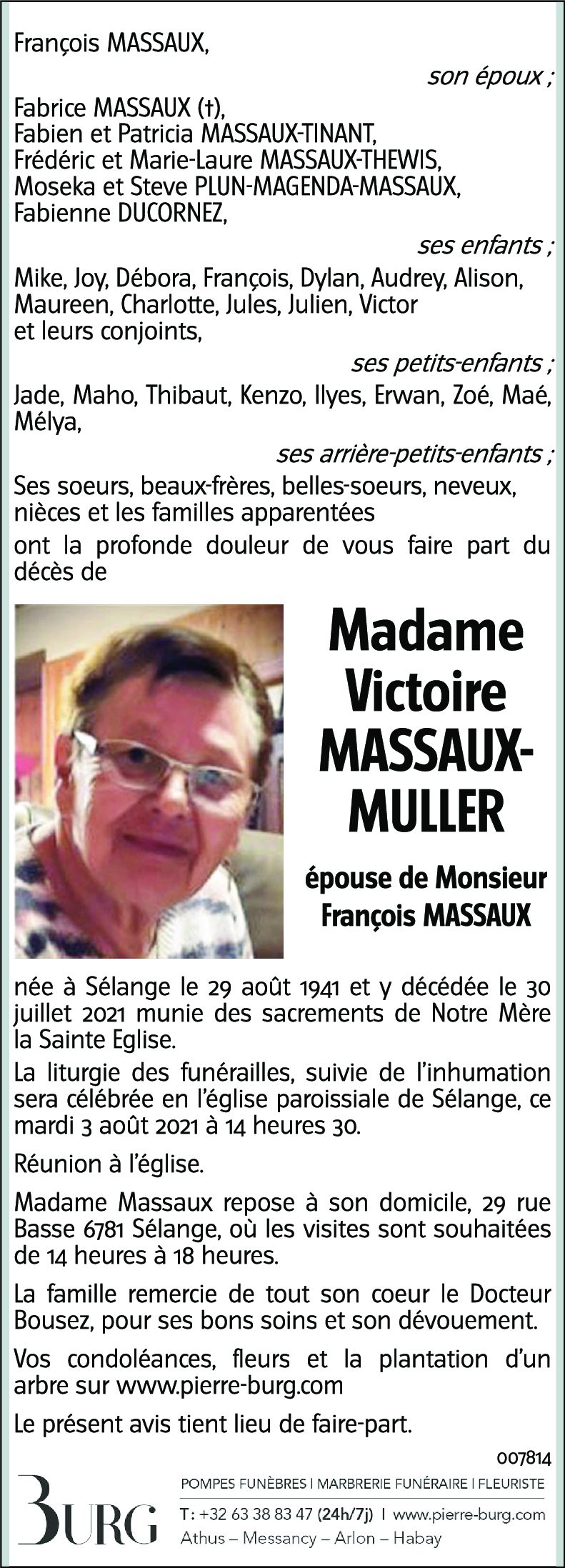 Victoire MASSAUX-MULLER