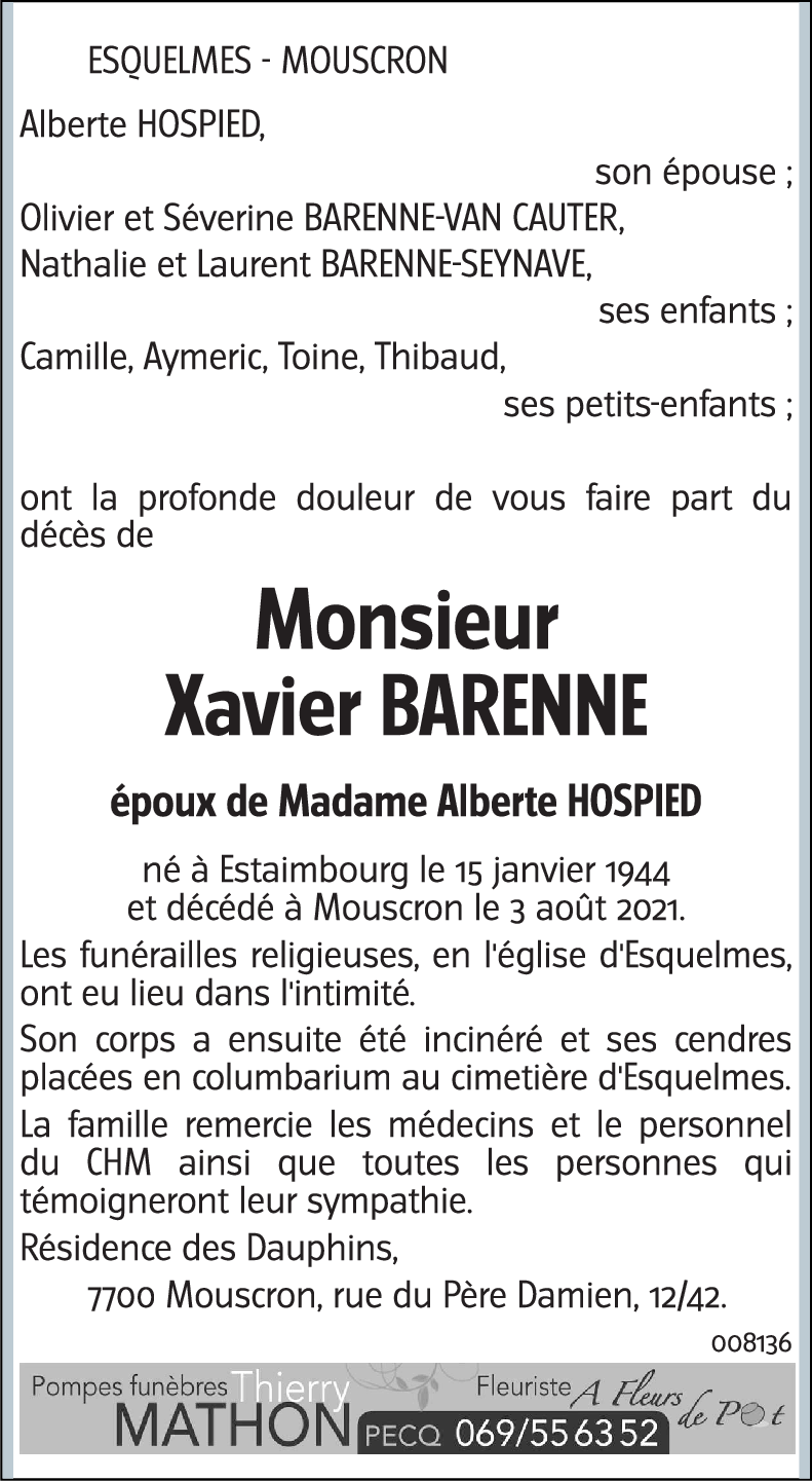 Xavier BARENNE