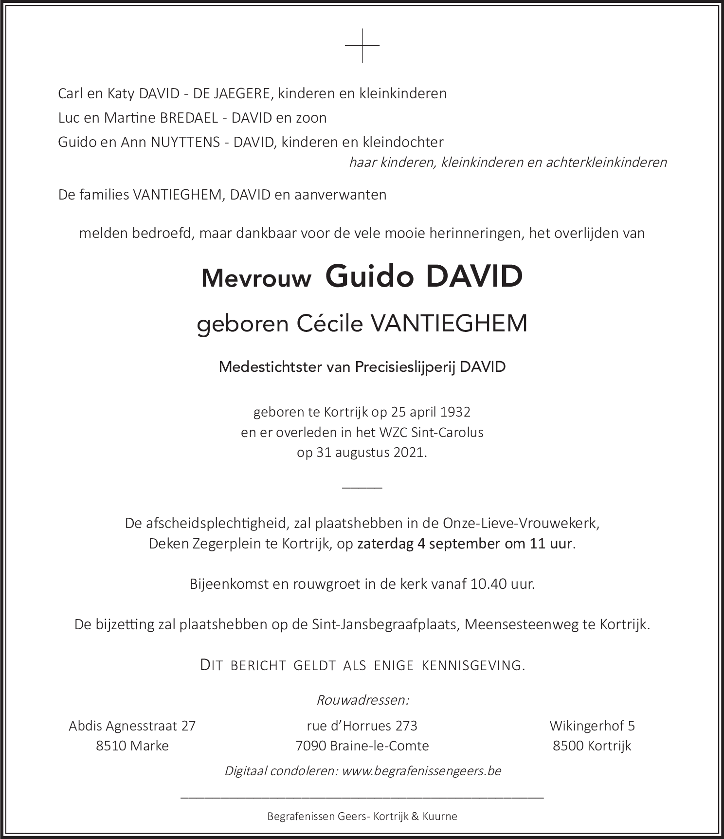 Cécile David - Vantieghem