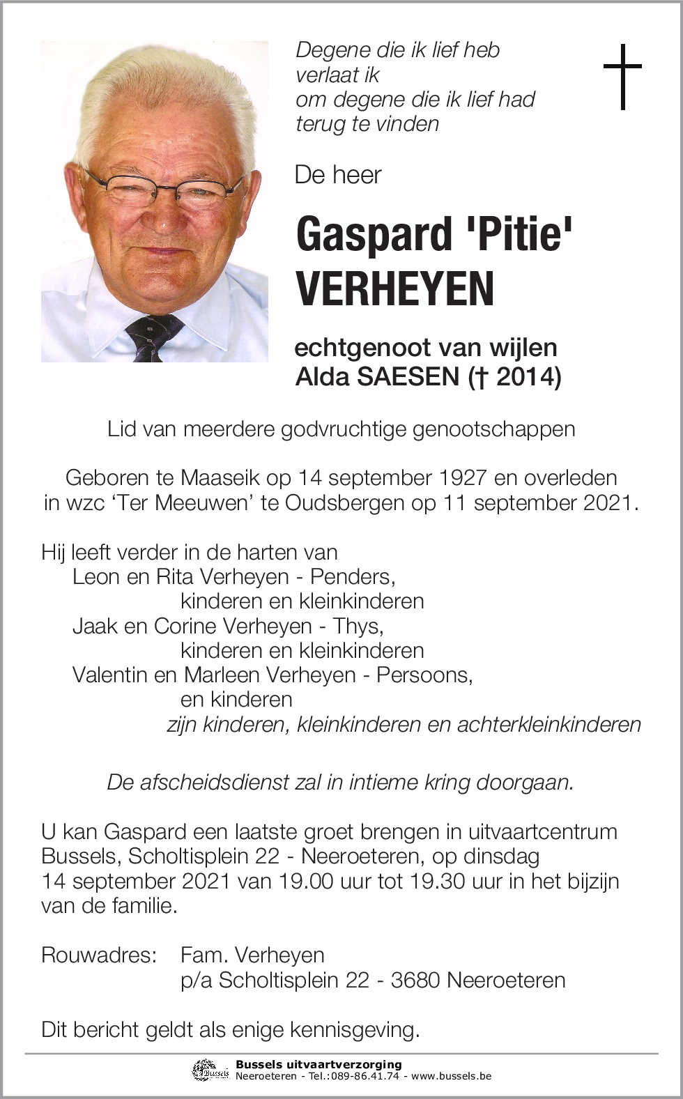 Gaspard 'Pitie' VERHEYEN