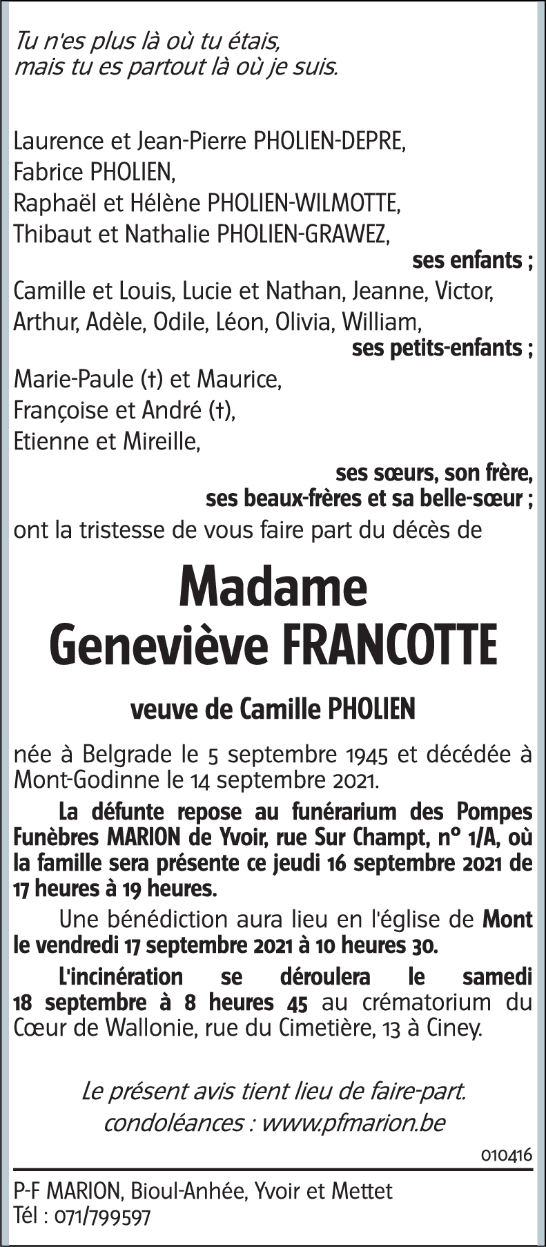 Geneviève FRANCOTTE