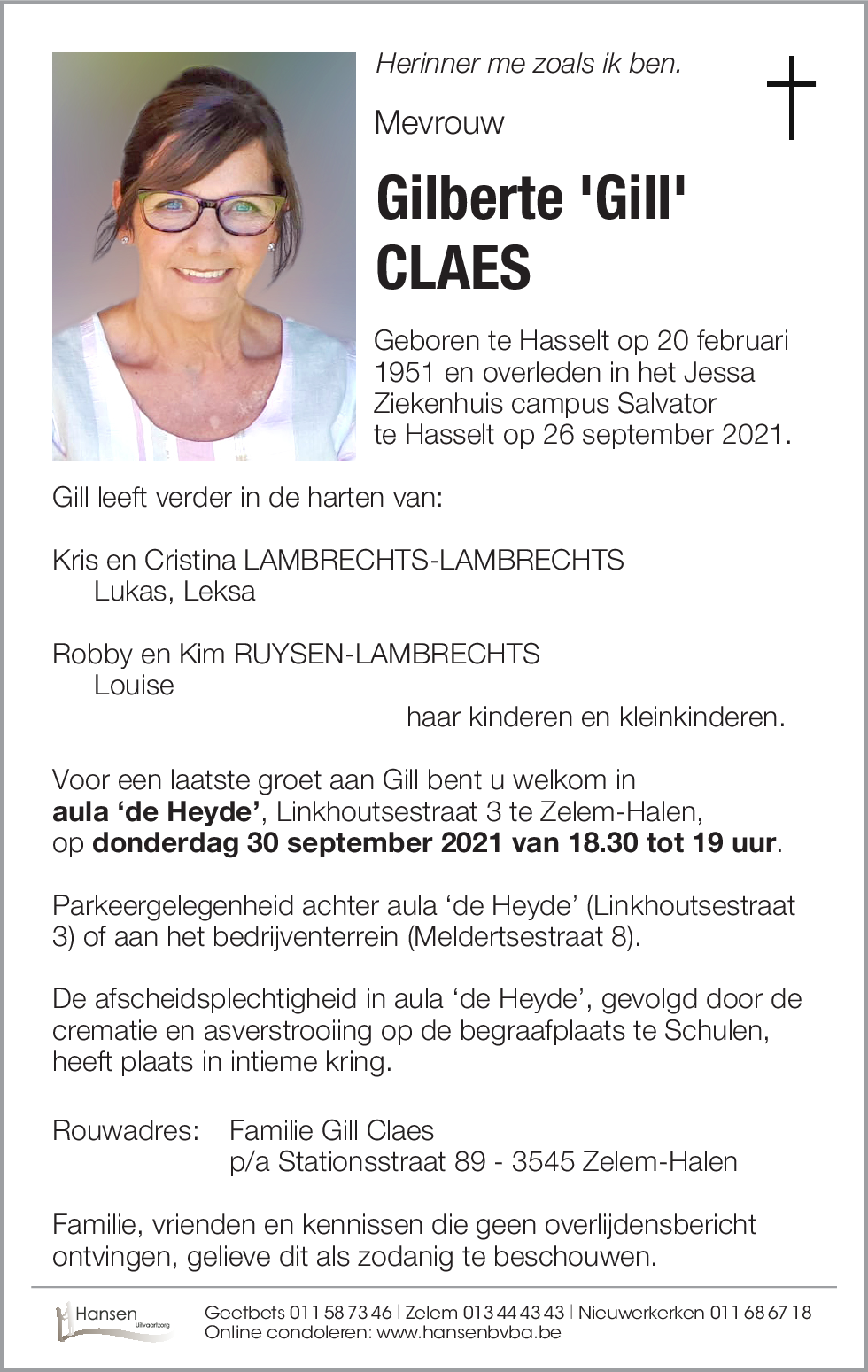 Gilberte CLAES