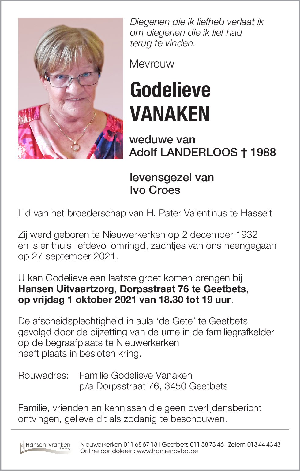 Godelieve VANAKEN
