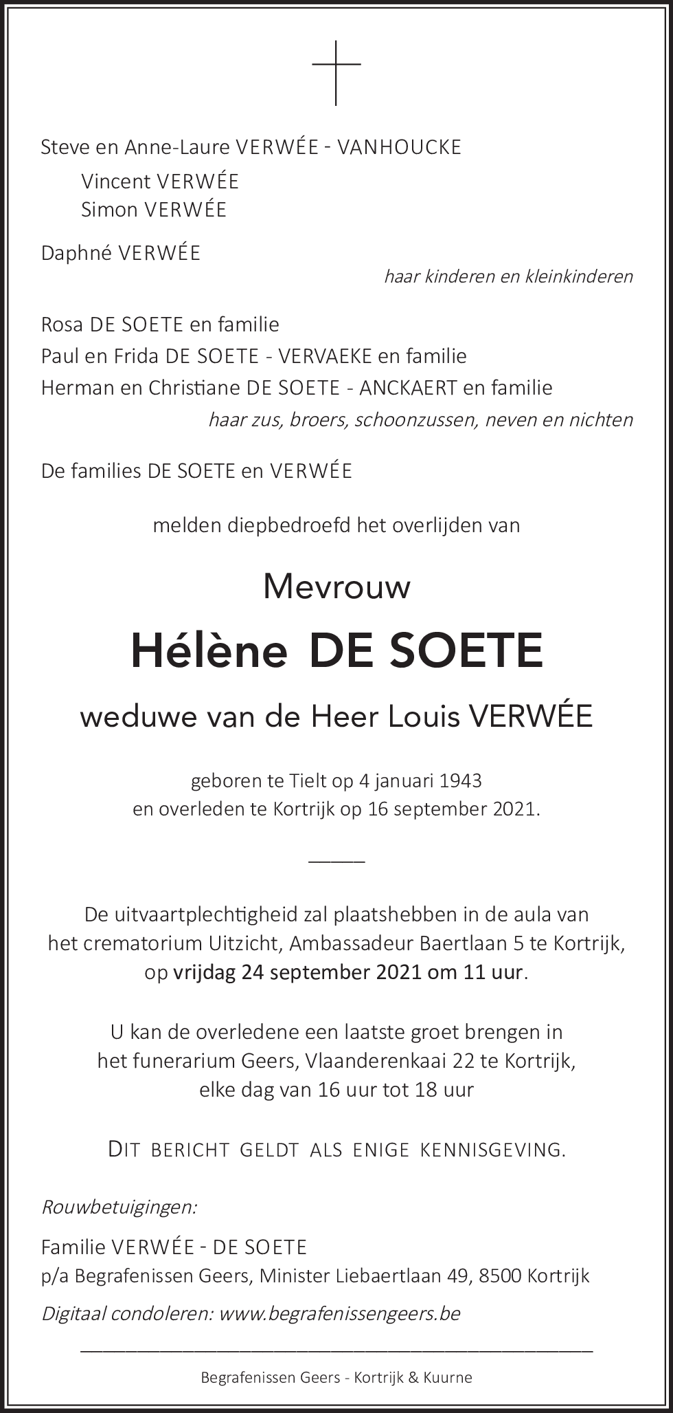 Hélène Verwée - De Soete