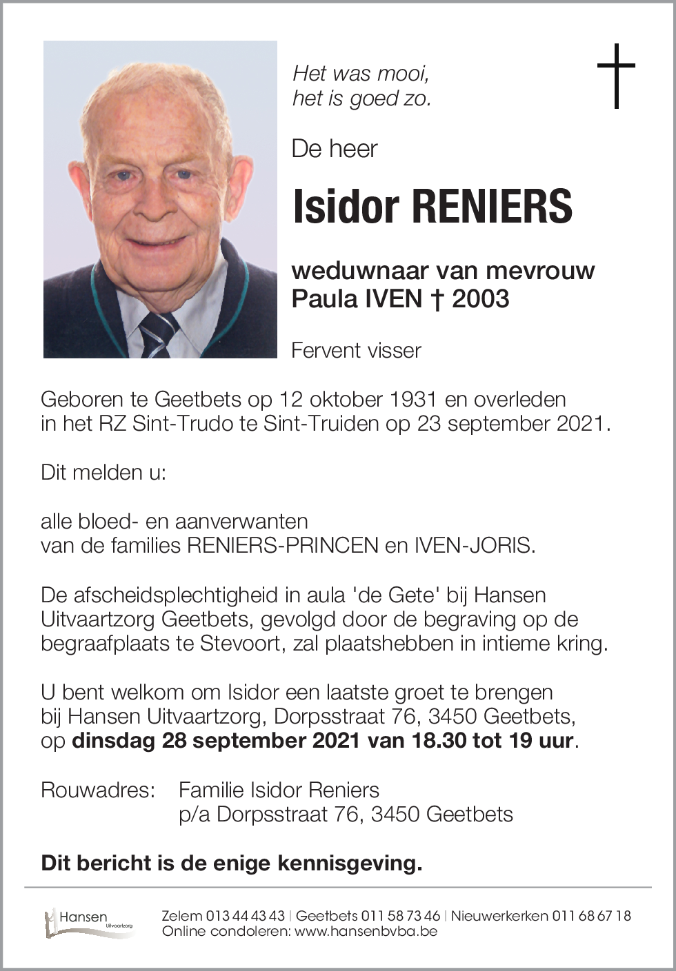 Isidor RENIERS
