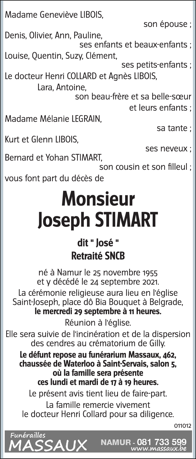 Joseph STIMART
