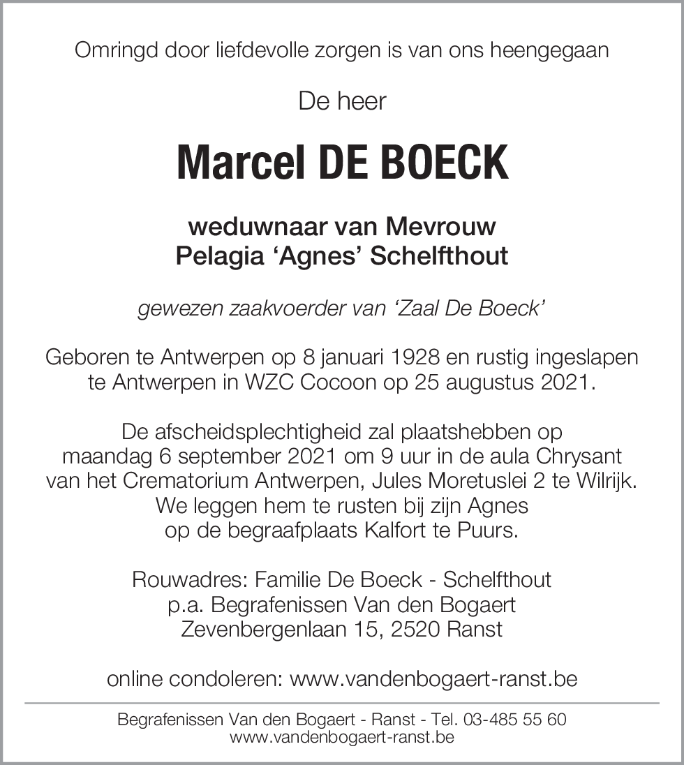 Marcel De Boeck