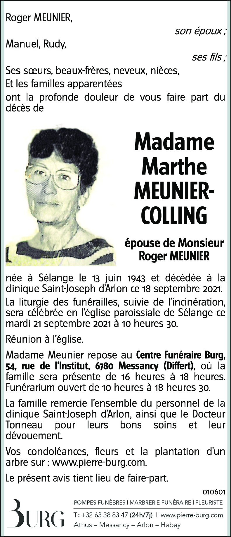 Marthe MEUNIER-COLLING