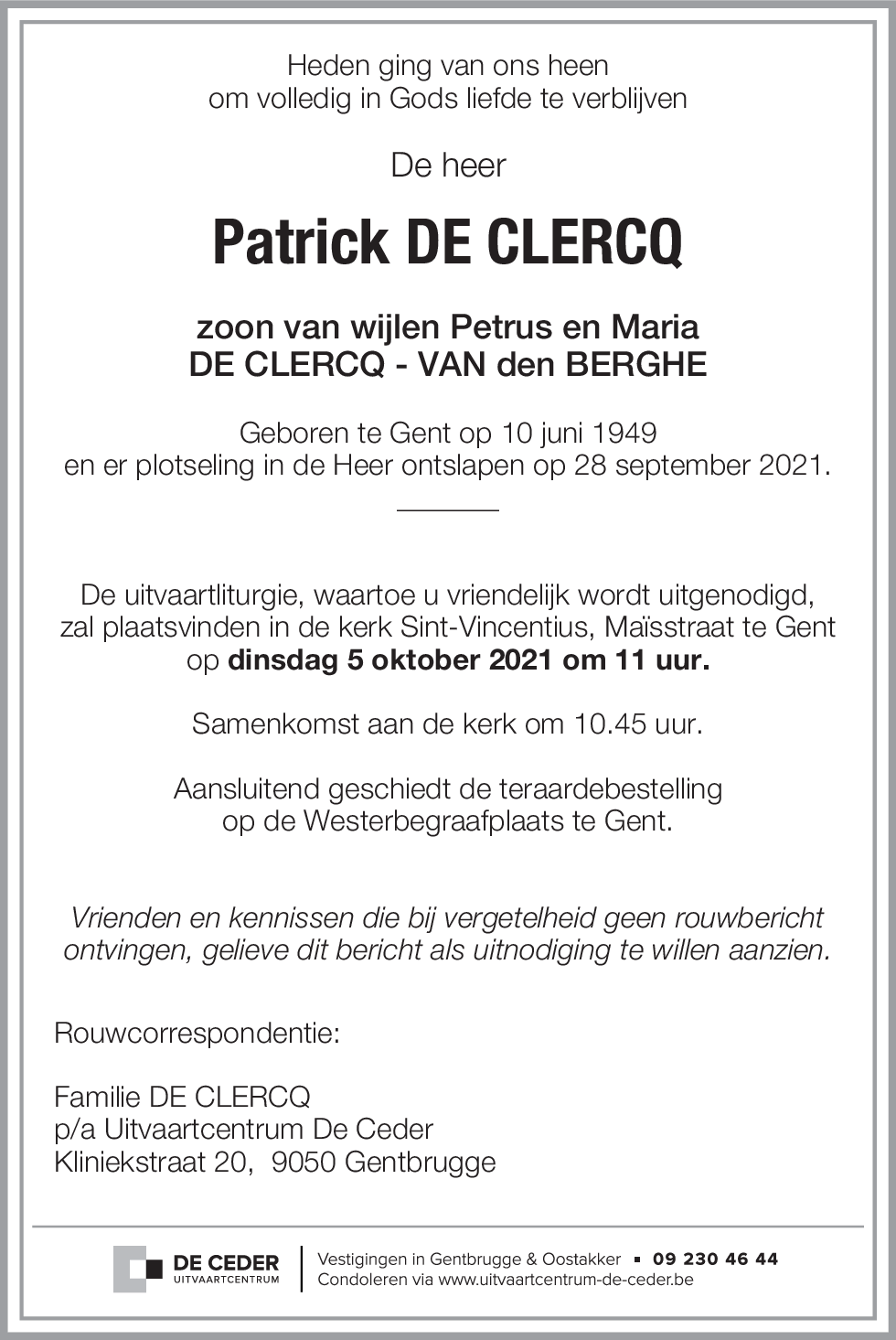 Patrick DE CLERCQ