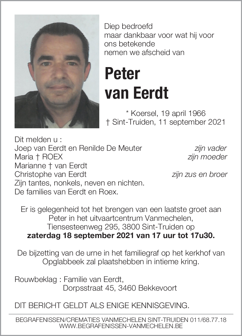 Peter van Eerdt