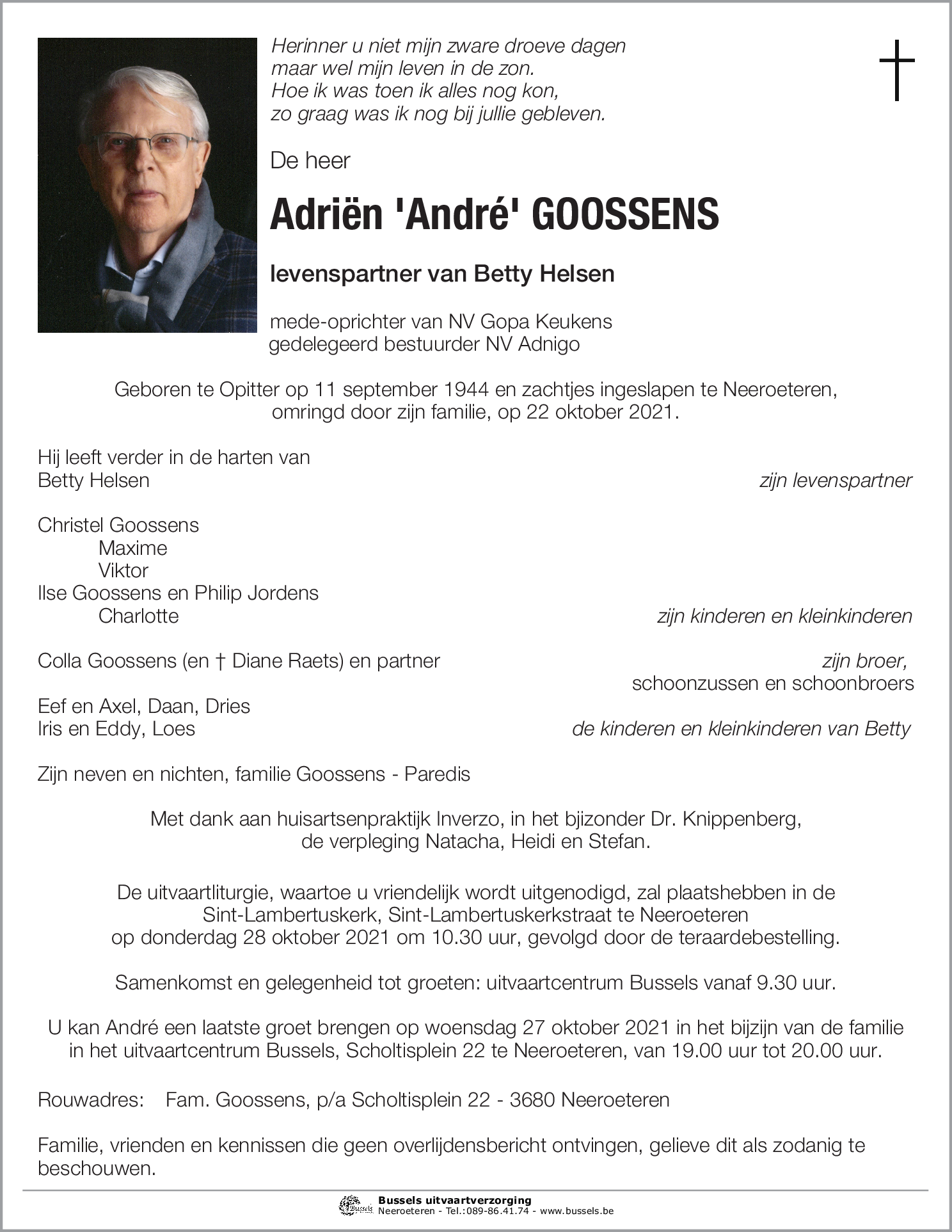Adriën 'André' GOOSSENS