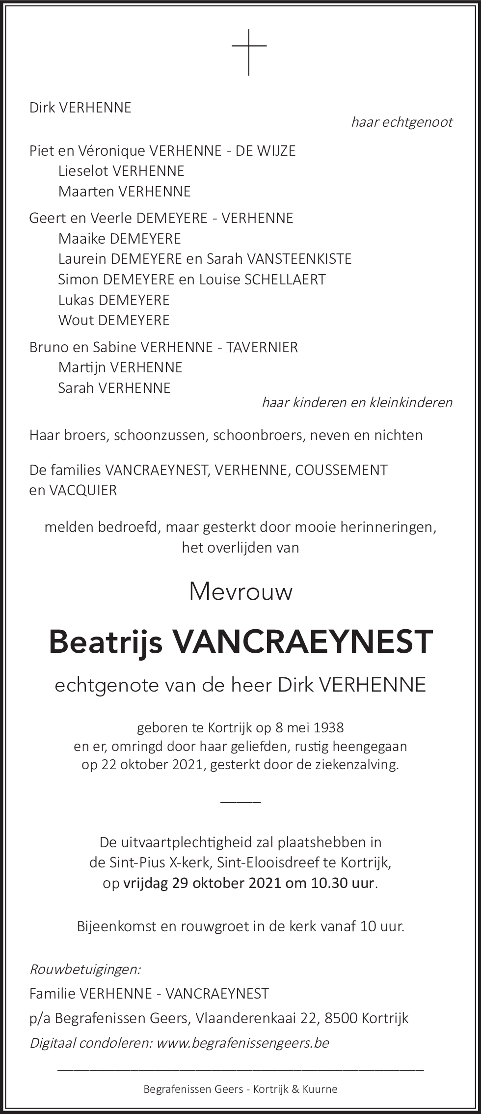 Beatrijs Verhenne - Vancraeynest