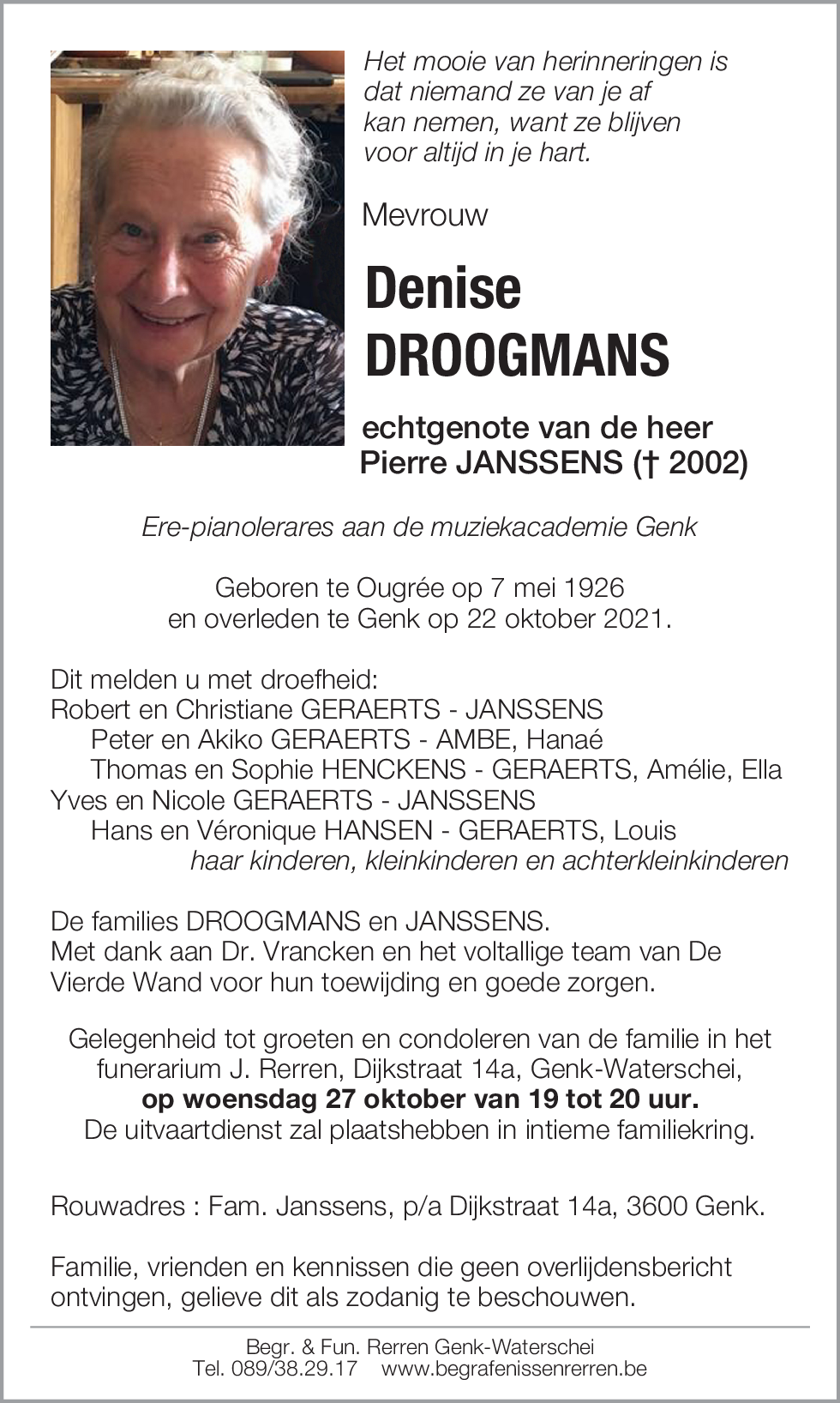 Denise DROOGMANS