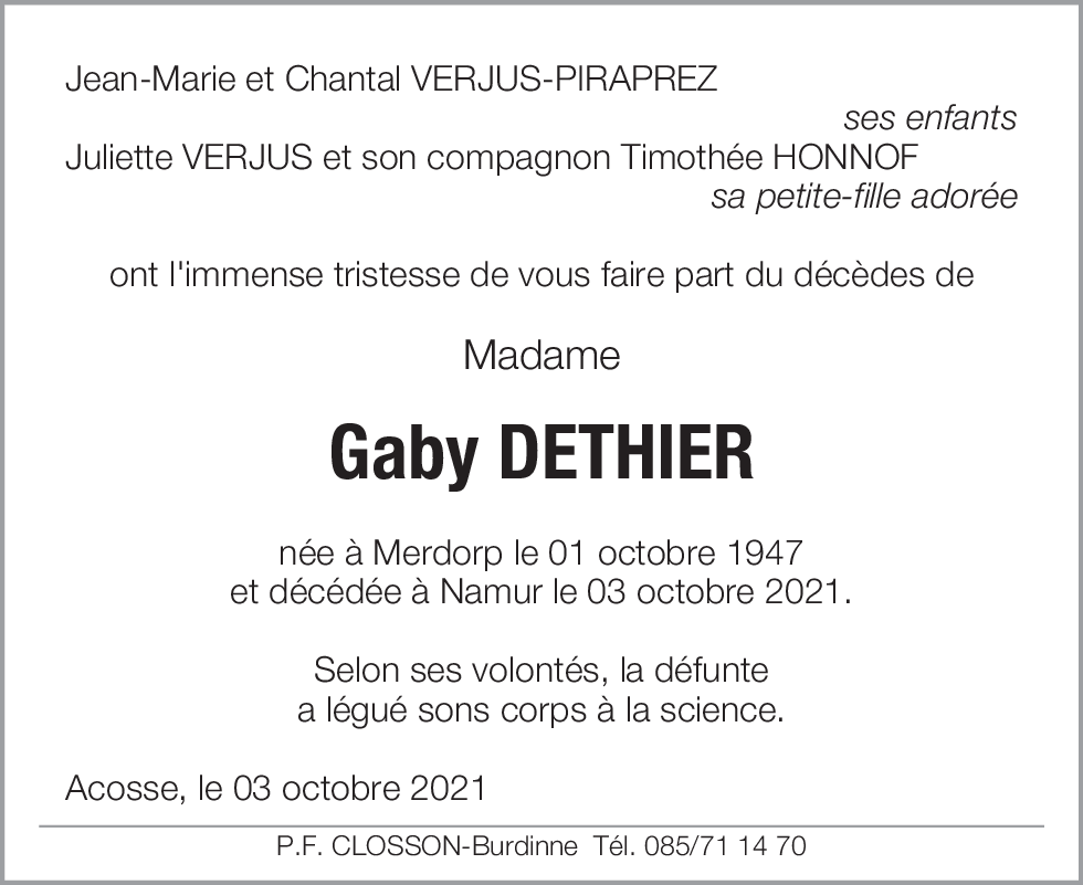 Gaby Dethier