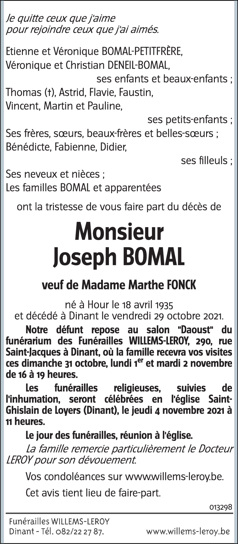 Joseph BOMAL