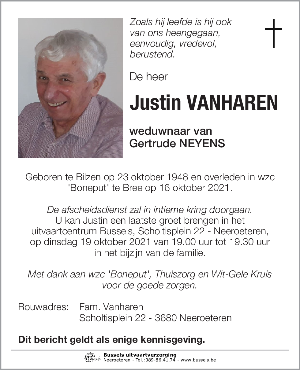 Justin VANHAREN