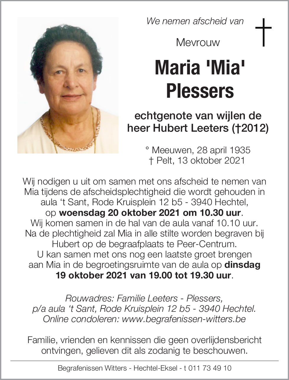 Maria 'Mia' Plessers