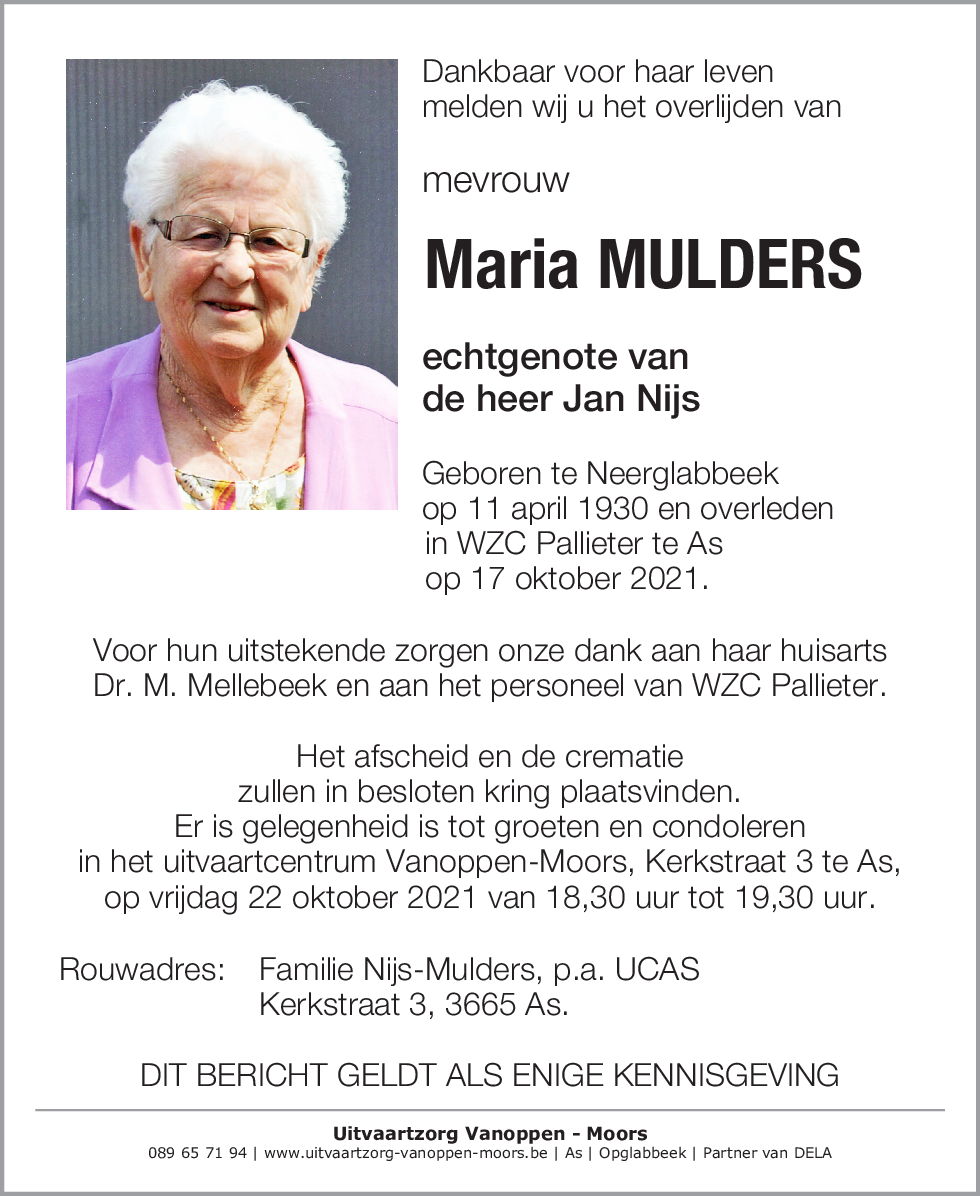 Maria Mulders