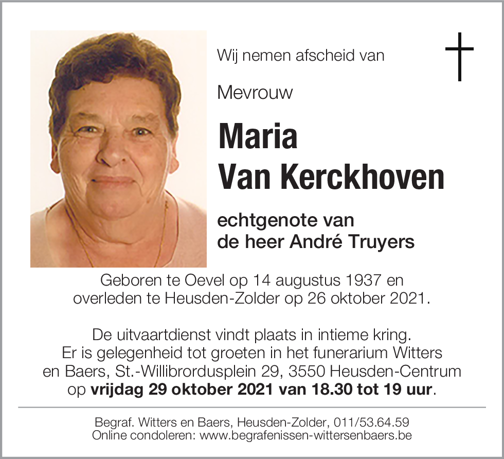 Maria Van Kerckhoven