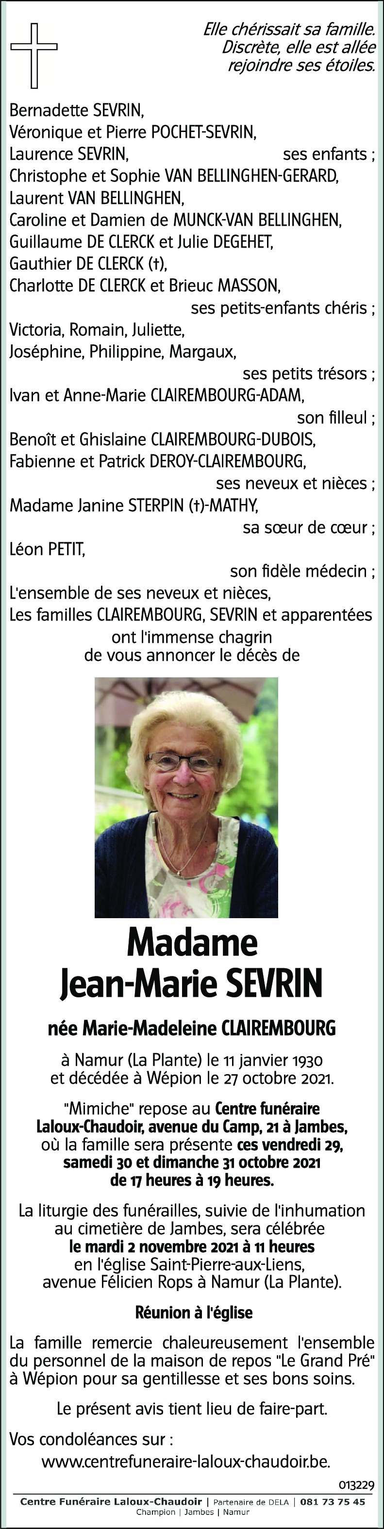 Marie-Madeleine CLAIREMBOURG
