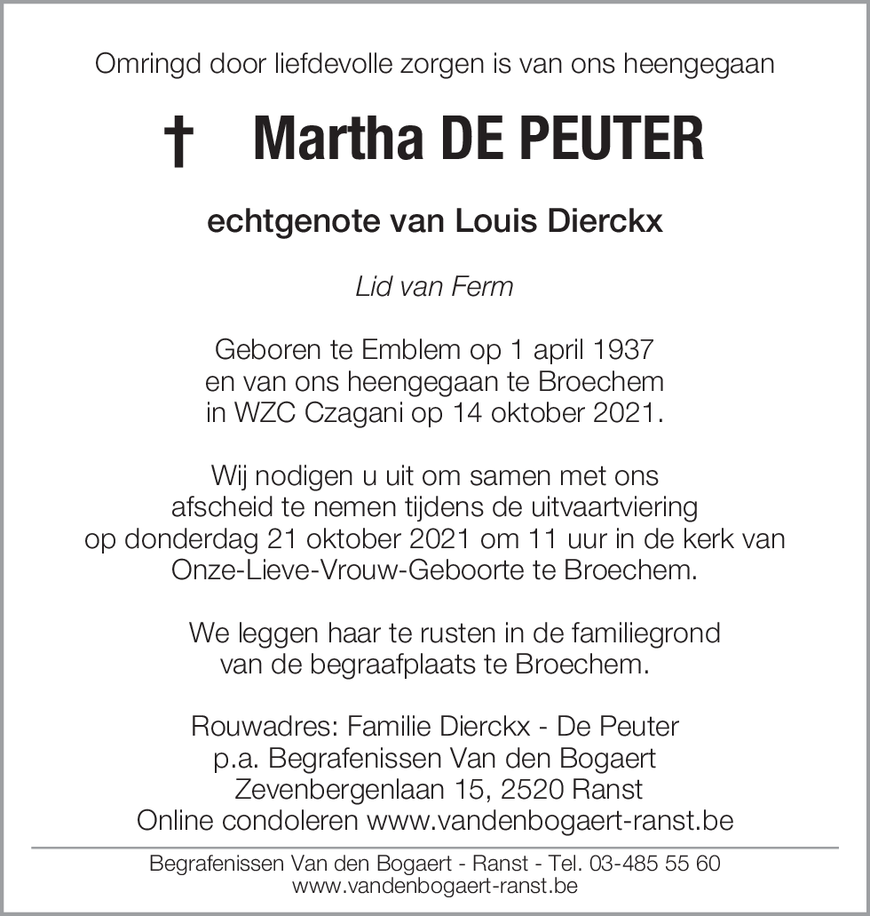 Martha De Peuter