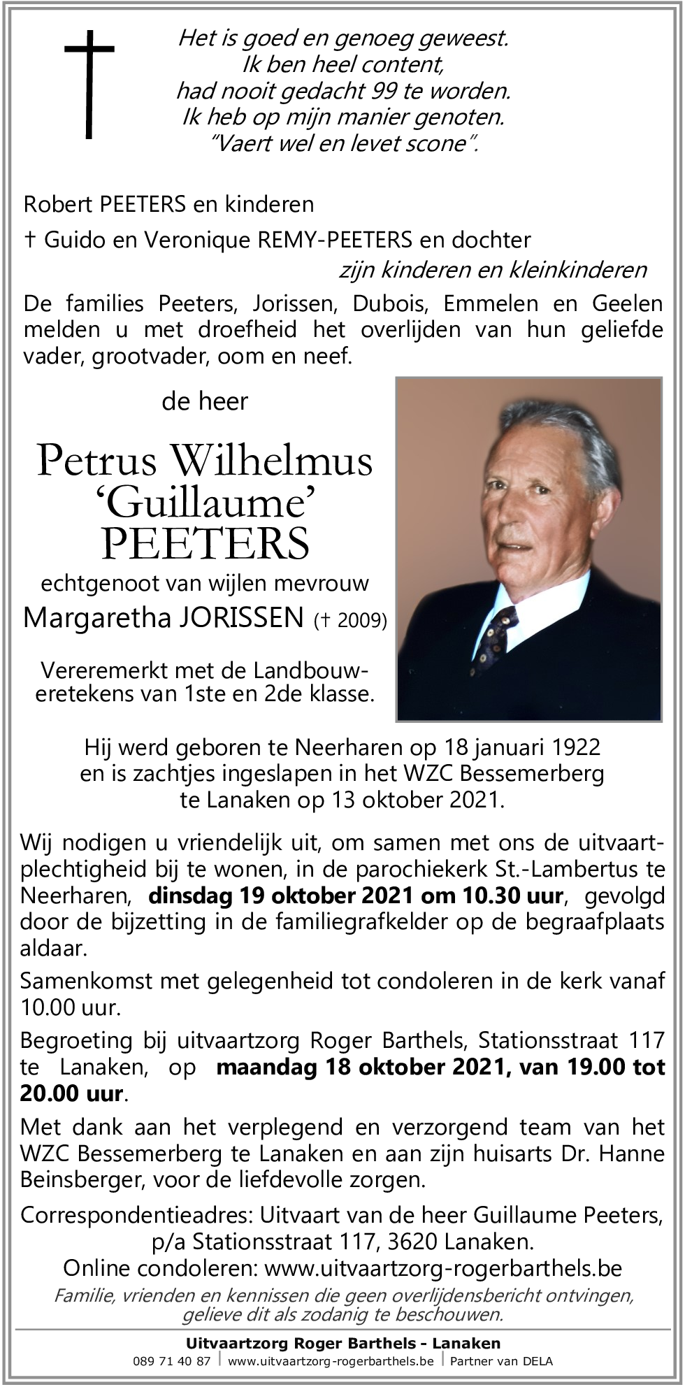 Petrus Wilhelmus 'Guillaume' PEETERS