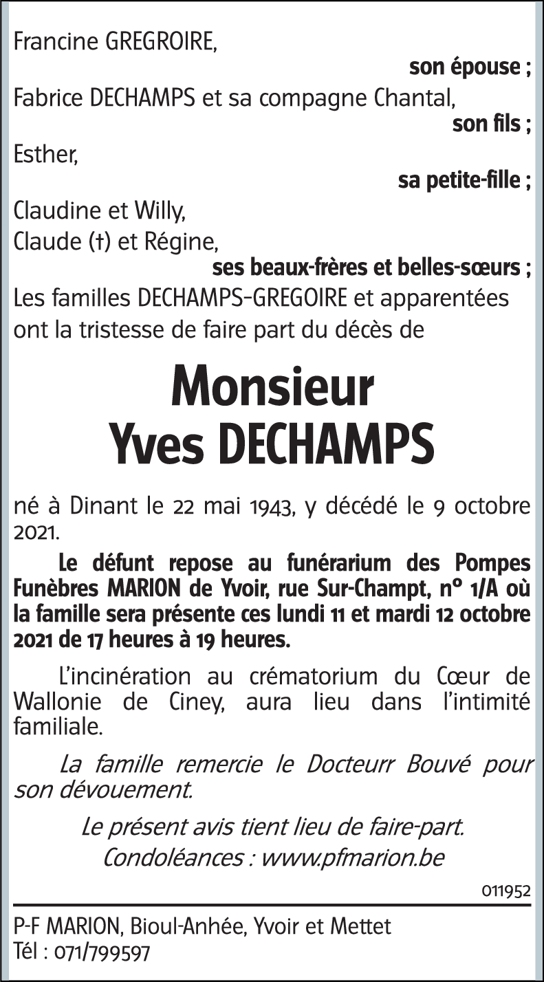 Yves DECHAMPS