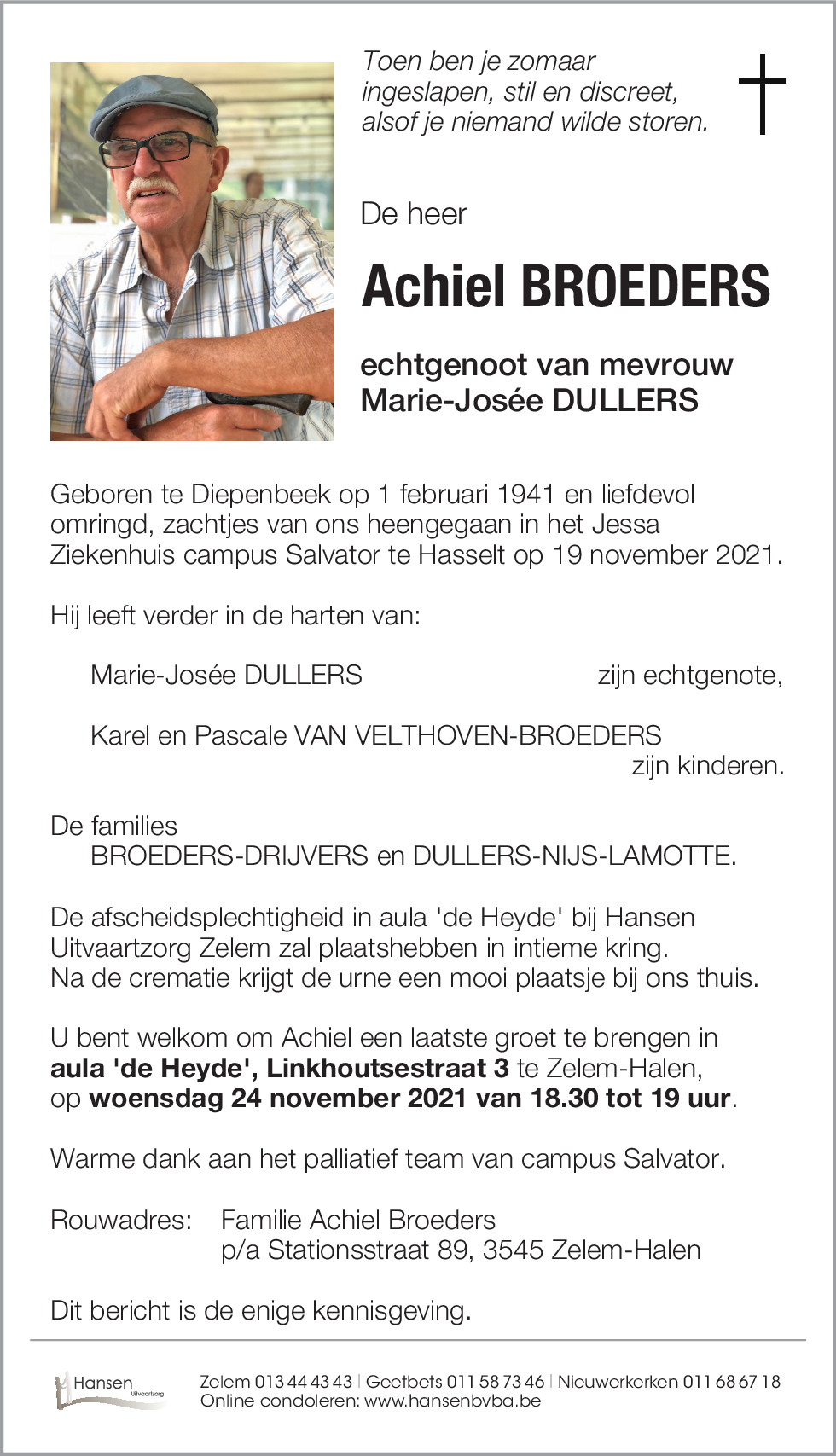 Achiel BROEDERS