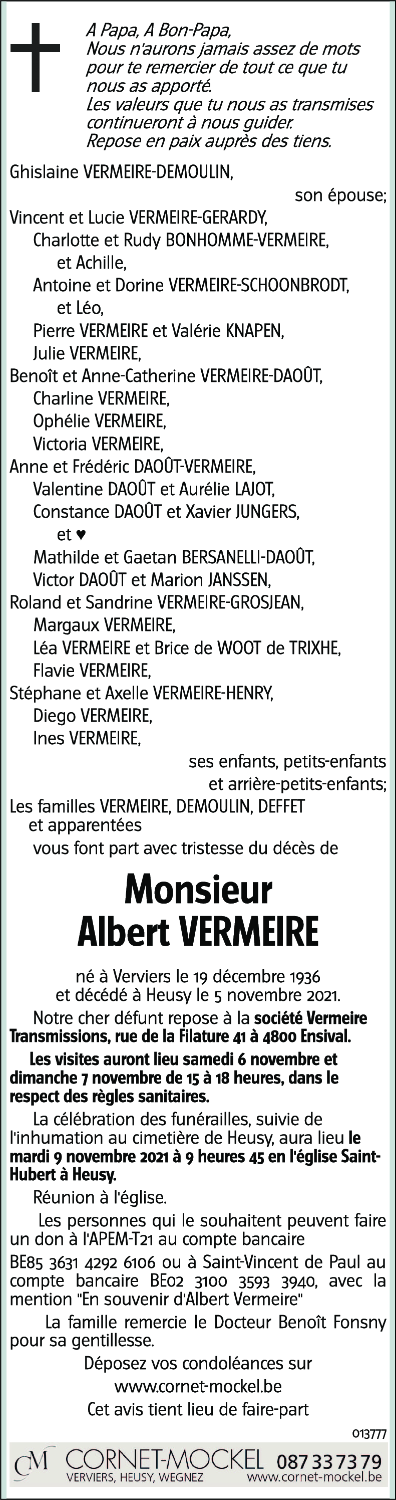 Albert VERMEIRE