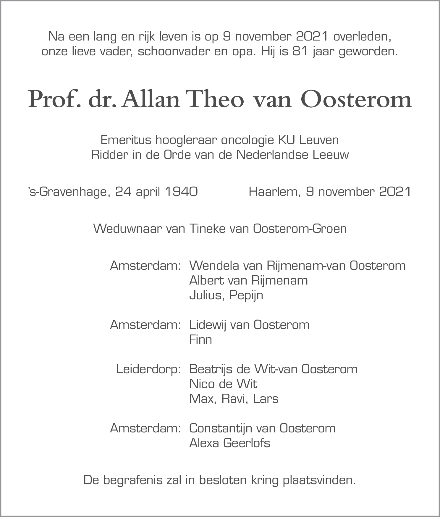 Allan van Oosterom