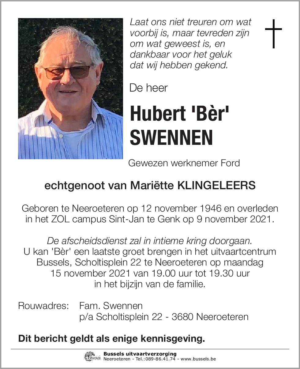 Hubert 'Bèr' SWENNEN