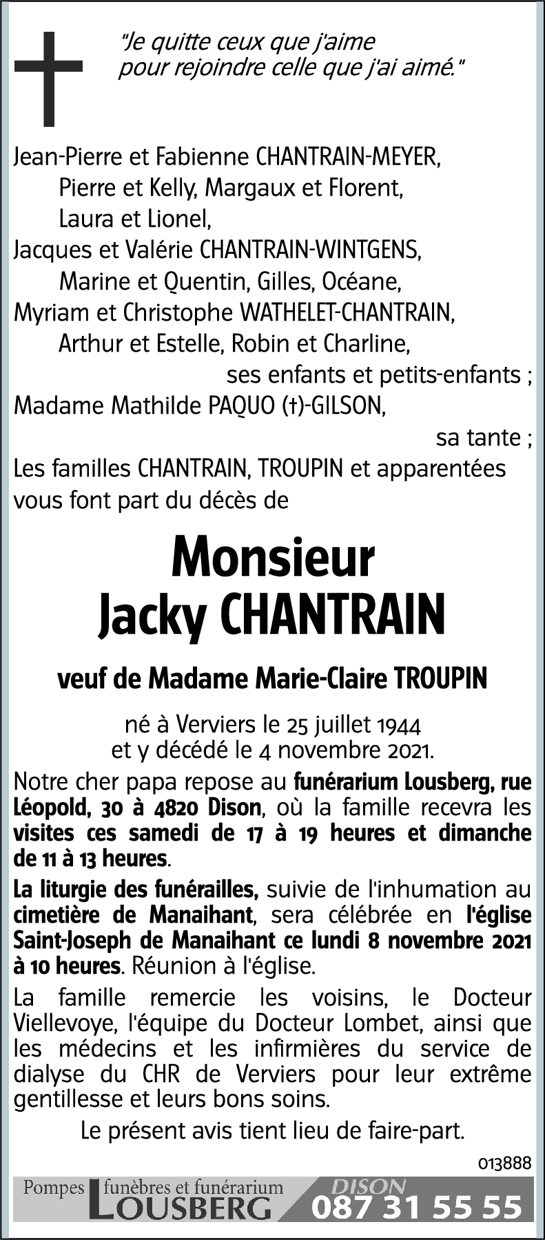 Jacky CHANTRAIN