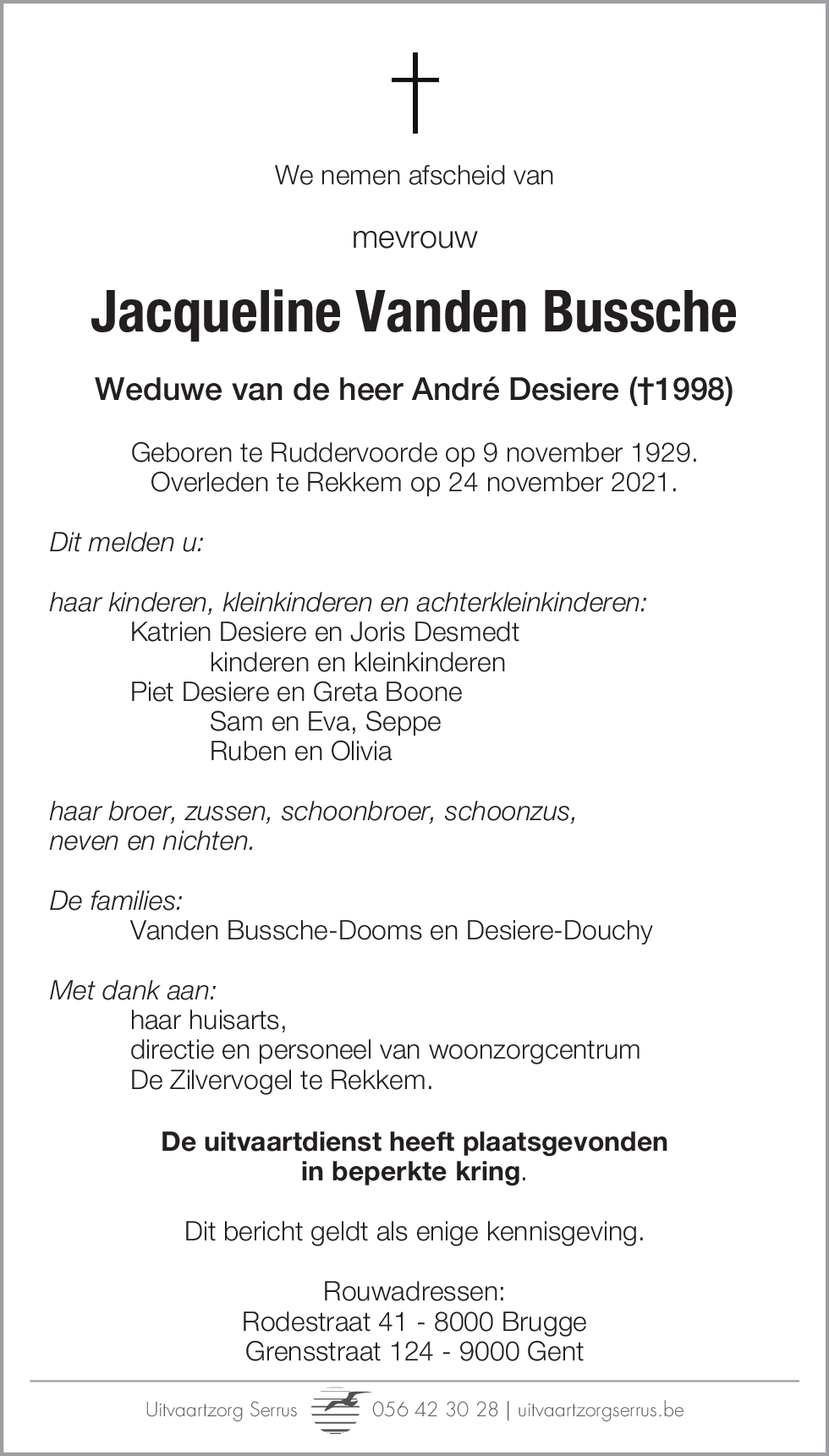 Jacqueline Vanden Bussche