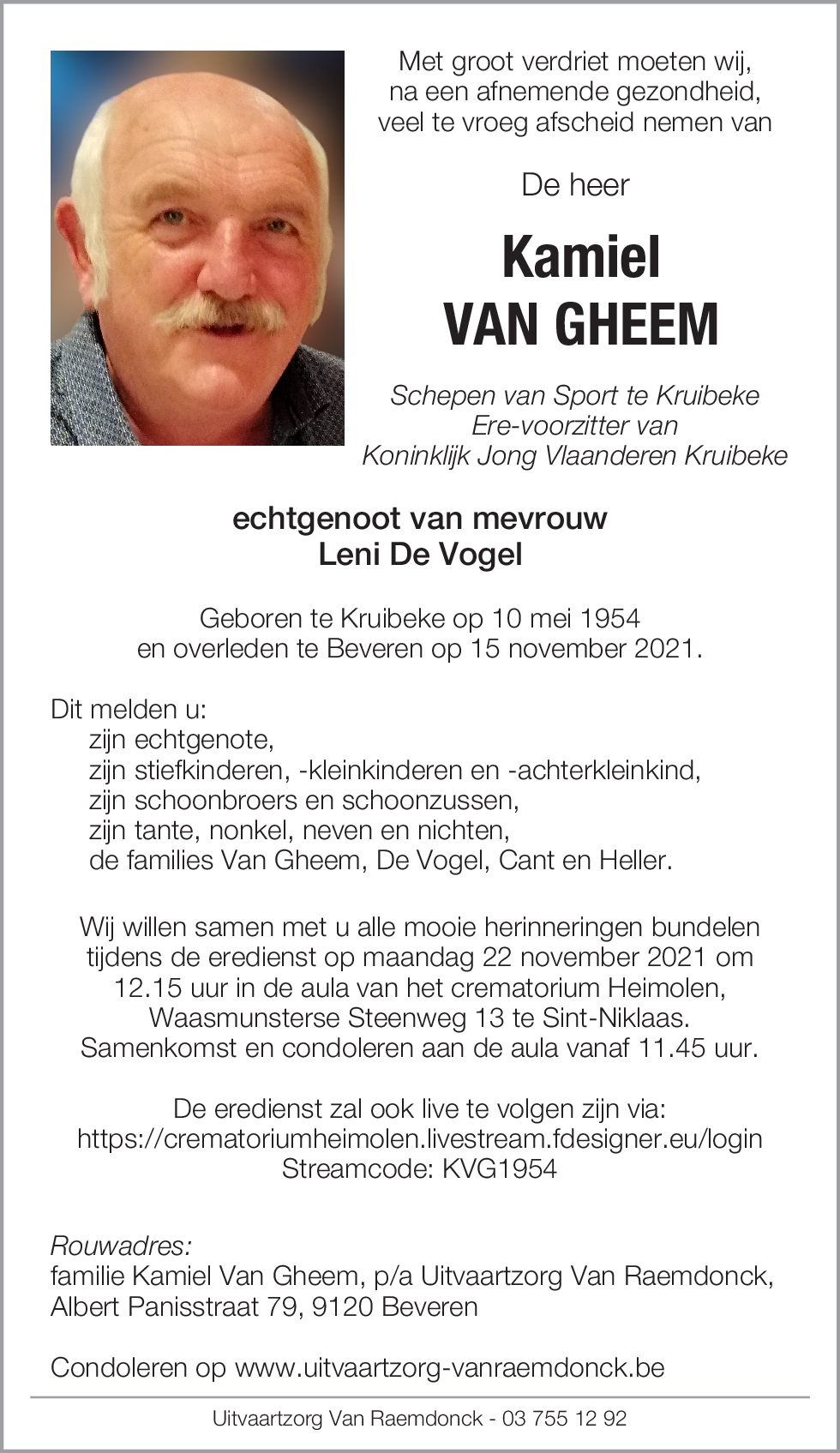 Kamiel Van Gheem